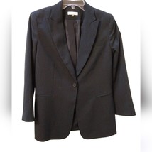 Calvin Klein Blazer Women&#39;s Size 8 Black Pinstripe Lined One Button Back... - £17.66 GBP