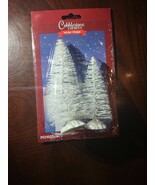 Cobblestone Corners White Set Of 2 Trees - $9.16