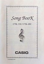 Original Casio Song Music Book for CTK-330 -480 Keyboards 20 Songs 16 Pg Booklet - £13.22 GBP