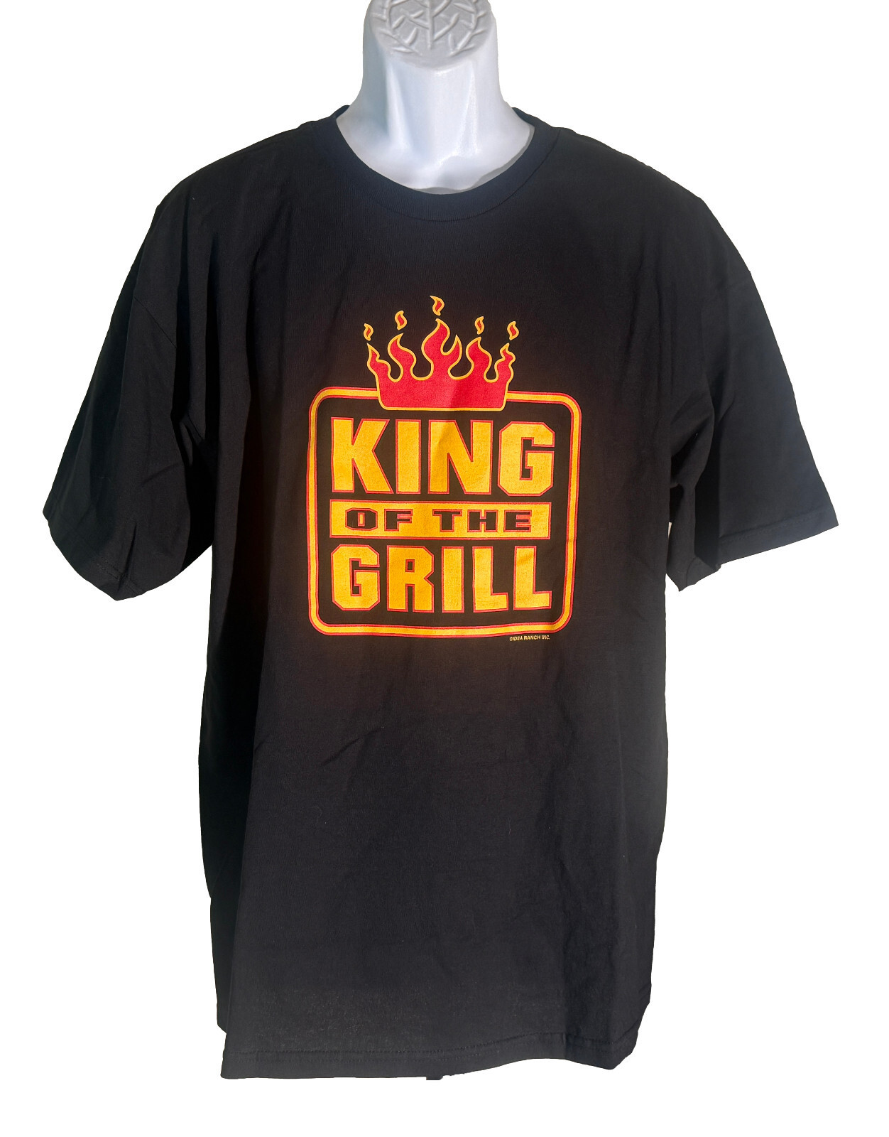 KING OF THE GRILL Short Sleeve Pull-Over T-Shirt Black XL - $9.89