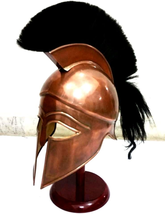  Medieval Greek Spartan Corinthian Helmet with Black Hair - £65.71 GBP