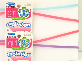 Scunci Girl No Slip Grip Glow In The Dark Head Bands - 2 Pcs. (94518-GL) - £5.56 GBP