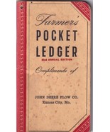 Farmer’s Pocket Ledger 1949 1950 John Deere Farm Equipment Implements Ads - £13.77 GBP