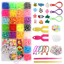 2069Pcs Rubber Bands Bracelets Kit 23 Colors Refill Set DIY Making Gift for Kids - £19.65 GBP