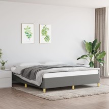 Bed Frame without Mattress Dark Gray California King Fabric - $4,461.03 MXN