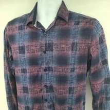 Moderno Italy Jazzy Long Sleeve Button Up Men&#39;s Shirt Size S - $15.79