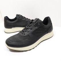 ECCO ST1 83619451052 Men&#39;s US 11 Black Leather Lace Up Running Athletic ... - $44.99