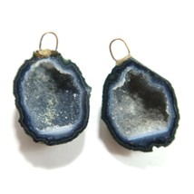 Distressed Tabasco - Tiny Mexican Geode Polished Halves with Ring  TABD22 - $11.04