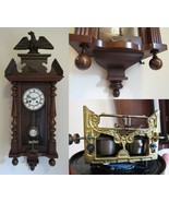 ANTIQUE WALL CLOCK rare RA Junghans regulator key AUSTRIAN GERMAN runs! - $11,026.96 MXN