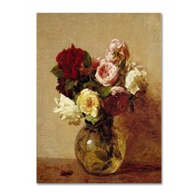 Roses 1884 Artwork by Henri Fantin Latour, 24 by 32-Inch Canvas Wall Art - $69.99