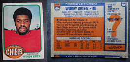 1976 Topps #336 Woody Green Chiefs Misprint Error Oddball Football Card - $4.99