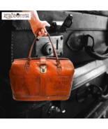 50&#39;s Doctor&#39;s Bag Bellows Fine Leather Cognac Color San Marino - $4,261.01 MXN