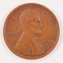 1909-S 1C Lincoln Cent in Very Fine VF Condition, All Brown, Full Wheat Lines - £116.80 GBP