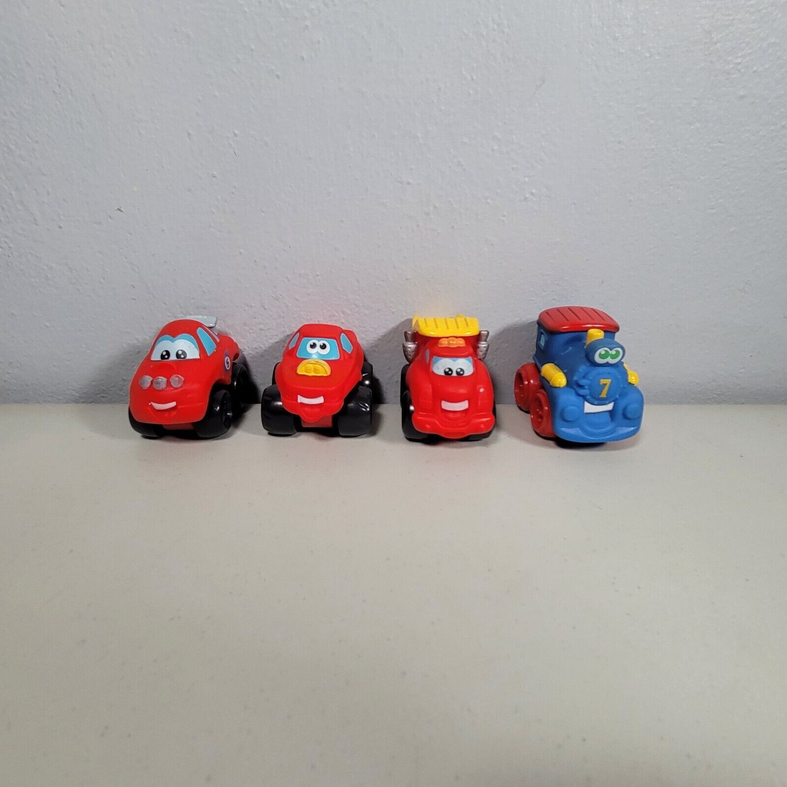 Tonka Hasbro Chuck And Friends Toy Cars and Trucks Chunky Soft Plastic Lot Of 4 - $12.66