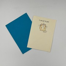 Vintage Sandra Boynton &quot;I AM NOT PLUMP&quot; Cat Greeting Card w/Envelope - $11.99