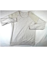 Athleta Sweatshirt Womens Medium White Ivory Activewear Crewneck Pullove... - $12.36