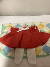 Vintage Cabbage Patch Kids Red Swing Dress &amp; Tights AX Made In Taiwan 19... - £50.81 GBP