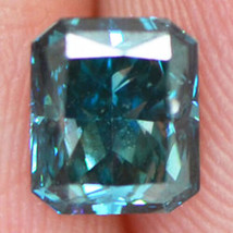 Radiant Shape Diamond Fancy Blue Color Loose VS2 Natural Enhanced 0.83 Carat - £518.75 GBP