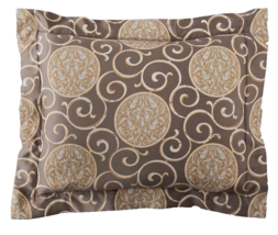 Sferra Tarsia King Pillow Sham Slate Egyptian Cotton Sateen Jacquard Ita... - $76.13