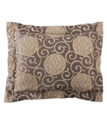 Sferra Tarsia King Pillow Sham Slate Egyptian Cotton Sateen Jacquard Ita... - £59.98 GBP