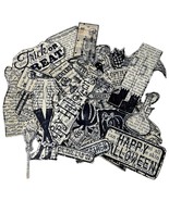 Lot 45 Halloween Ephemera Craft Die Cuts mq Junk Journal Scrapbooking Bo... - £18.93 GBP