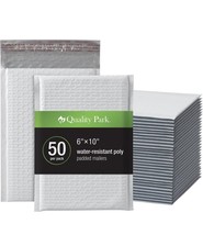 Bubble Mailers, 6 x 10 Inch, White Poly Mailers, Padded Envelopes, Shipp... - $22.75