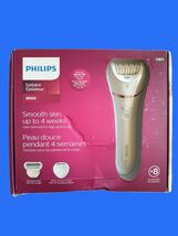 Philips Epilator 8000 BRE720 Cordless Epilator White Wet &amp; Dry with Acce... - $34.99