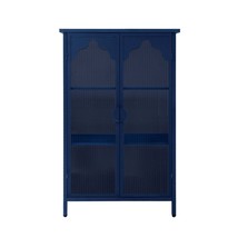 2-Door Metal Storage Display Cabinet with Glass Doors for Kitchen, Dining - $2,889.00 MXN