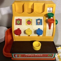 Vintage 1974 Fisher Price Cash Register #926 With Working Bell &amp; 1 Coin - £29.61 GBP