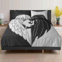 3in1 Polyester Bedding Set Couple Angel and Demon - £41.20 GBP+