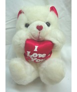 VINTAGE Fiesta 1989 VALENTINE WHITE TEDDY BEAR W/ HEART 6&quot; Plush Stuffed... - €14,14 EUR