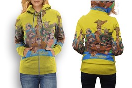 Cute Running Man Korean Animal Kingdom  Womens Graphic Zipper Hooded Hoodie - £27.36 GBP+
