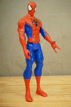 Marvel Comic Toy Hasbro 2013 Spiderman 11.5&quot; Action Figure Hard Plastic - £14.08 GBP