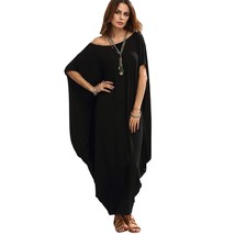 Women&#39;S Boat Neck Dolman Sleeve Baggy Caftan Harem Oversized Maxi Dress ... - £51.63 GBP