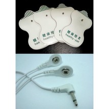 OMRON COMPATIBLE ELECTRODES REPLACEMENT MASSAGE PADS (24) WITH 3.5mm LEA... - $23.93