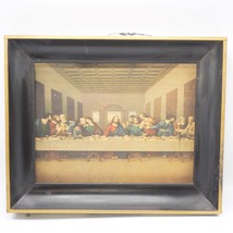 Last Supper Double Lighted Metal Picture Framed - £47.82 GBP