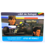AYRTON SENNA &amp; LOTUS ✱ RARE Vintage Formula 1 Pocket Calendar Portugal 1987 - £27.49 GBP