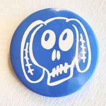 Skeleton Dog Floppy Ears Blue Button Pinback Lapel Hat Lanyard Collectib... - $9.49