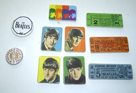 Beatles Magnet Lot of 10 Ticket Stubs, Portraits, Sgt. Pepper Lonely Heart Band - £13.42 GBP