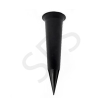 Plain black grave flower vase funeral spike pot  - $16.00