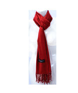 Dark Red - Women Men Winter Plain Solid 100% Cashmere Wool Wrap Scarf Sc... - $17.49