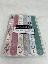Nail File Collection in clear hard case HTF Holiday Edition 6 Piece - £6.33 GBP
