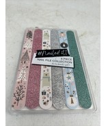 Nail File Collection in clear hard case HTF Holiday Edition 6 Piece - £6.22 GBP