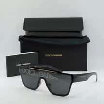 DOLCE &amp; GABBANA DG6125 501/M Black/Dark Grey Tampo D&amp;G Silver 35-135-145... - $204.21