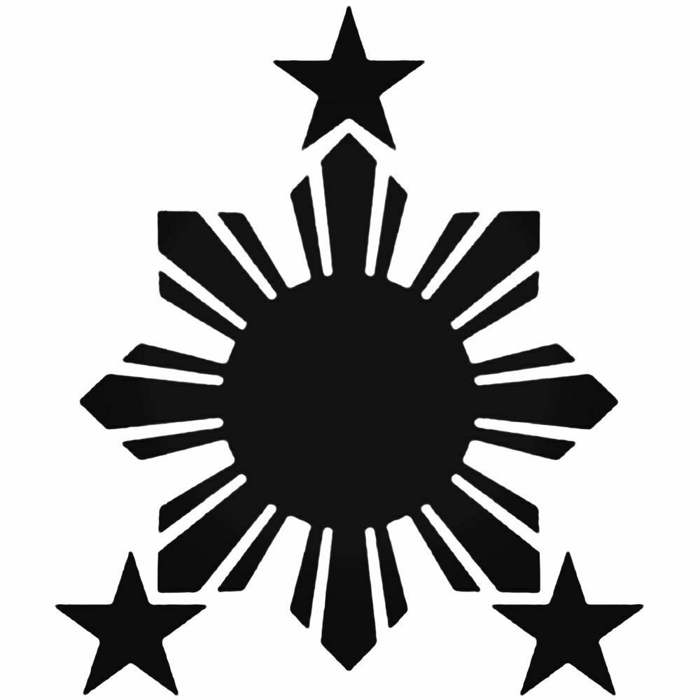 2x Philippines Sun Flag Vinyl Decal Sticker Different colors & size for Cars