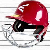 Easton Z5 Baseball Helmet with Cage Mask Jr size 6 1/2&quot; - 7 1/8&quot; Red - £15.69 GBP