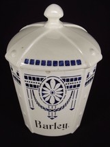antique L &amp; R canister GERMANY Barley porcelain ceramic ART DECO Frankfurt - £14.78 GBP