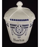antique L &amp; R canister GERMANY Barley porcelain ceramic ART DECO Frankfurt - $36.99