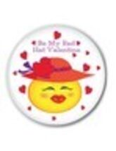 6 BE MY RED HAT VALENTINE Button Magnet combo GIFT FAVOR FOR LADIES OF S... - $9.99