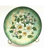 Handpainted Enamel on Copper Floral Design 7.5&quot; plate Liliana Bustamante... - $368.11 MXN